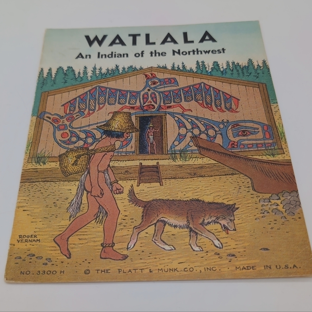 Watlala An Indian Of The Northwest Book 1935 Rear Cover Damage